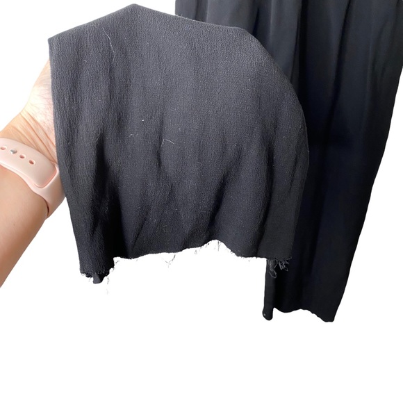 T by Alexander Wang Viscose Crepe Cropped Jumpsuit Romper Black Size XS - Picture 8 of 13